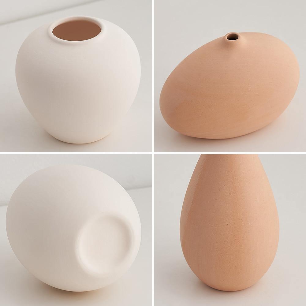 Vaze ceramice în tonuri neutre